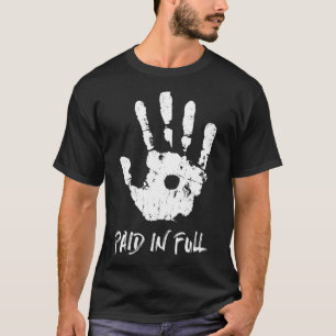 Camiseta Impresión de mano de Jesús pagada con fe cristiana