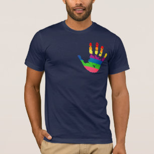 Camiseta Impresión de marca de arco iris