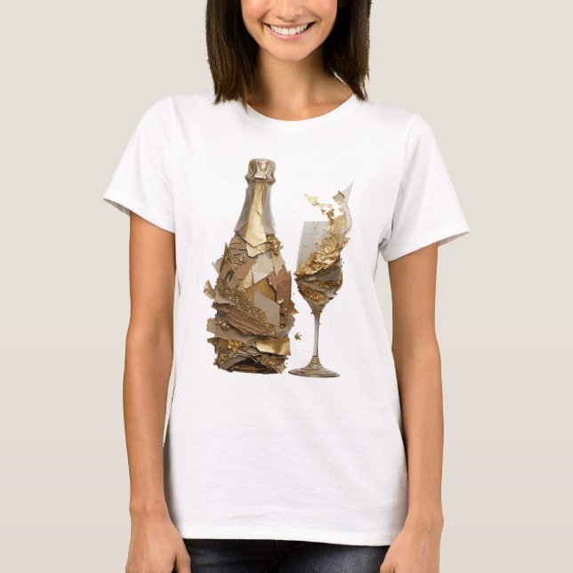 Camiseta Impresión de moda de arte abstracto Chic Silver (Anverso)