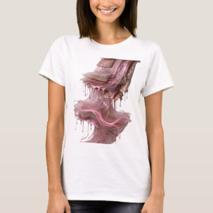 Camiseta Impresión de moda de arte abstracto de plata elega
