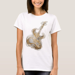 Camiseta Impresión de moda de arte abstracto de plata elega