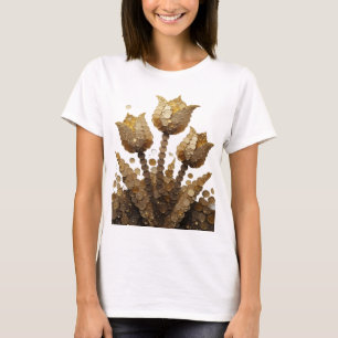 Camiseta Impresión de moda de arte abstracto en oro atrevid