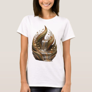 Camiseta Impresión de moda de arte abstracto Statement Silv