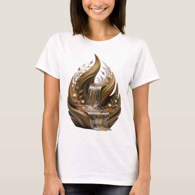 Camiseta Impresión de moda de arte abstracto Statement Silv (Anverso)