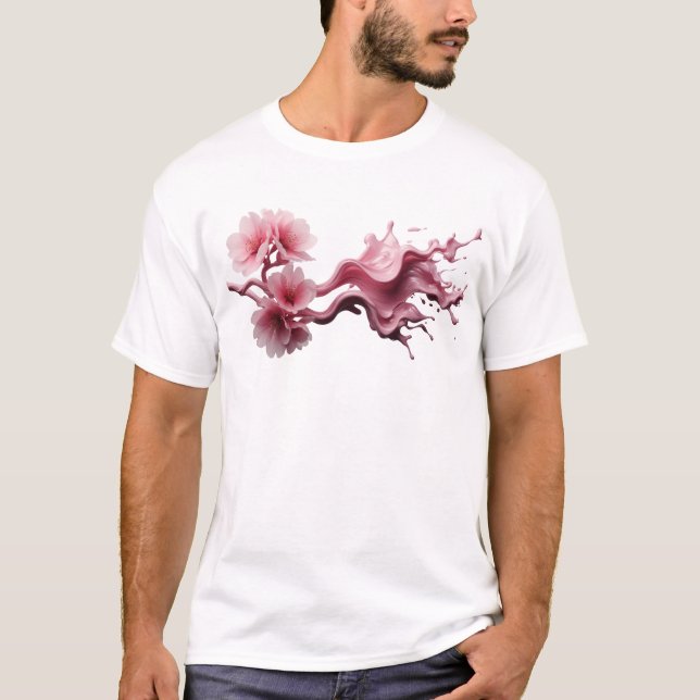 Camiseta Impresión de moda de FLOR ABSTRACTA trendy (Anverso)