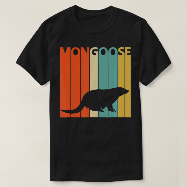 Camiseta Impresión de mongosta de animales de época (Diseño del anverso)