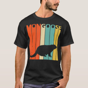 Camiseta Impresión de mongosta de animales de época