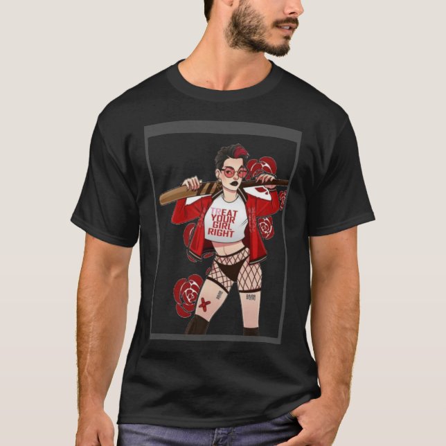 Camiseta Impresión de mujer peligrosa (Anverso)