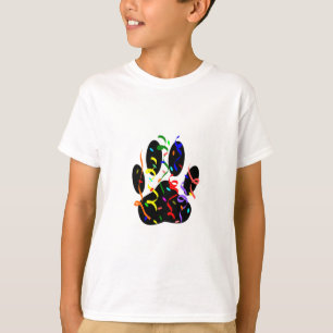 Camiseta Impresión De Pasta De Perro Con Confetti Y Stream