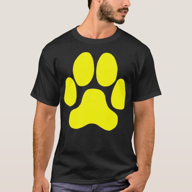 Camiseta Impresión de pata amarilla para los amantes del pe (Anverso)