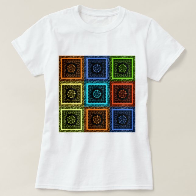 Camiseta Impresión de patrones africanos controlados (Diseño del anverso)