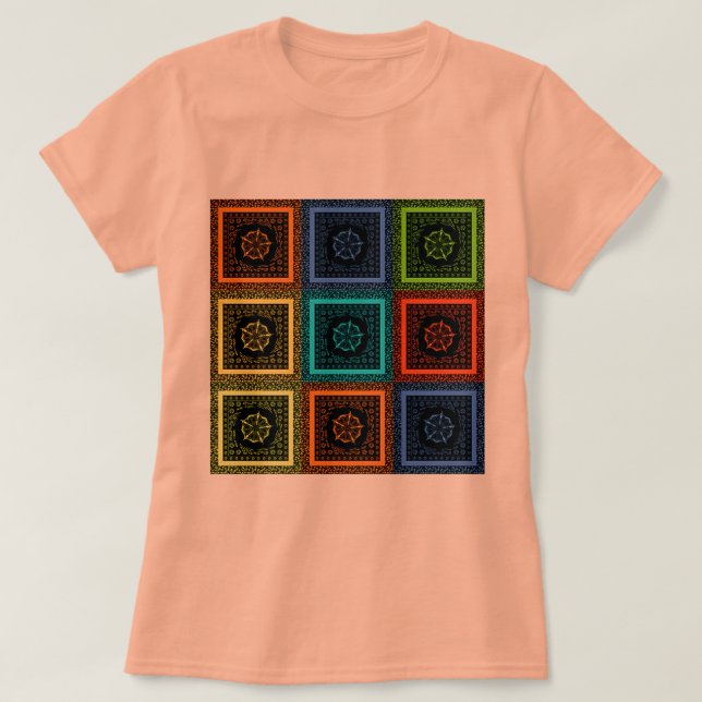 Camiseta Impresión de patrones africanos controlados (Diseño del anverso)