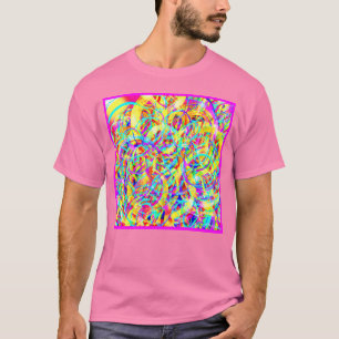 Camiseta Impresión de patrones de neón brillante