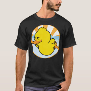 Camiseta Impresión de perro del perro del pato feliz