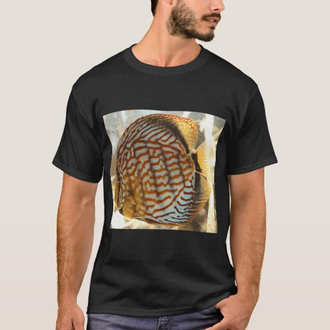 Camiseta Impresión de pez disco naranja (Anverso)