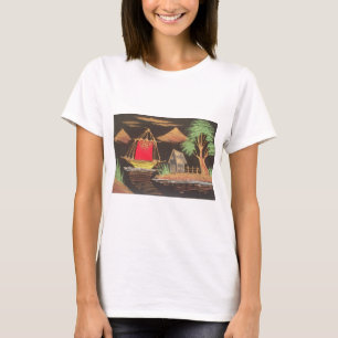 Camiseta Impresión de pintura de aceites en el paisaje del
