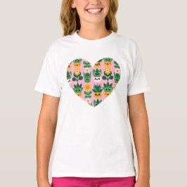 Camiseta Impresión de planta en maceta personalizable Kawai