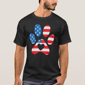 Camiseta Impresión de portada de la bandera estadounidense