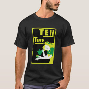 Camiseta Impresión de Poster de arte de pared de té