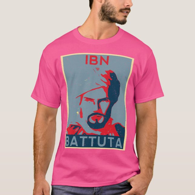 Camiseta Impresión de Poster de Ibn Battuta (Anverso)
