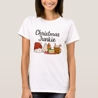 Camiseta Impresión de postre navideño para adictos | Gráfic