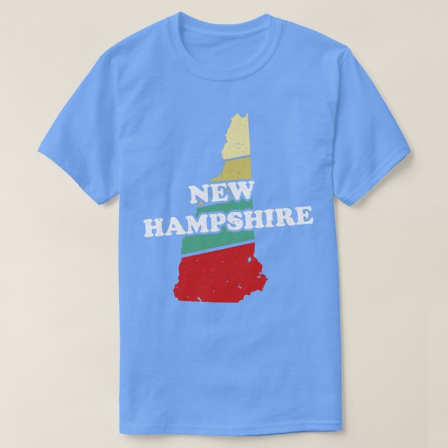 Camiseta Impresión de recuerdos de New Hampshire State Vint (Diseño del anverso)