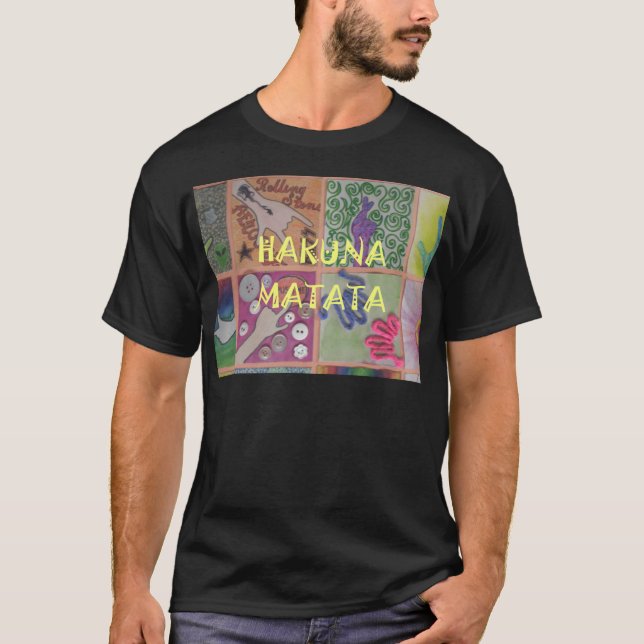 Camiseta Impresión de Rótulo Hakuna Matata (Anverso)