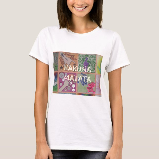 Camiseta Impresión de Rótulo Hakuna Matata (Anverso)