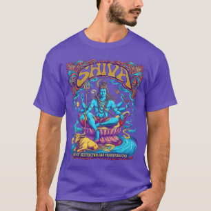 Camiseta Impresión de Shiva Dios Hindú Hombres Mujeres Espi