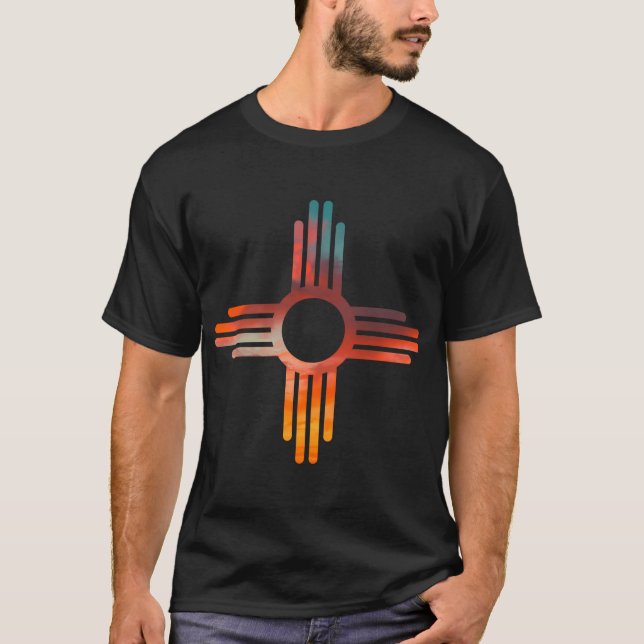 Camiseta Impresión de símbolo Zia de Nuevo México (Anverso)