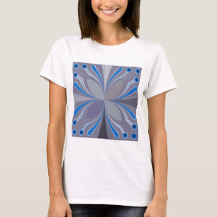 Camiseta Impresión de texturas de puntos de polka gris azul