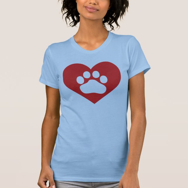 Camiseta Impresión de traza de corazón (Anverso)