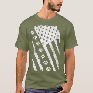 Camiseta Impresión de traza de la bandera estadounidense co