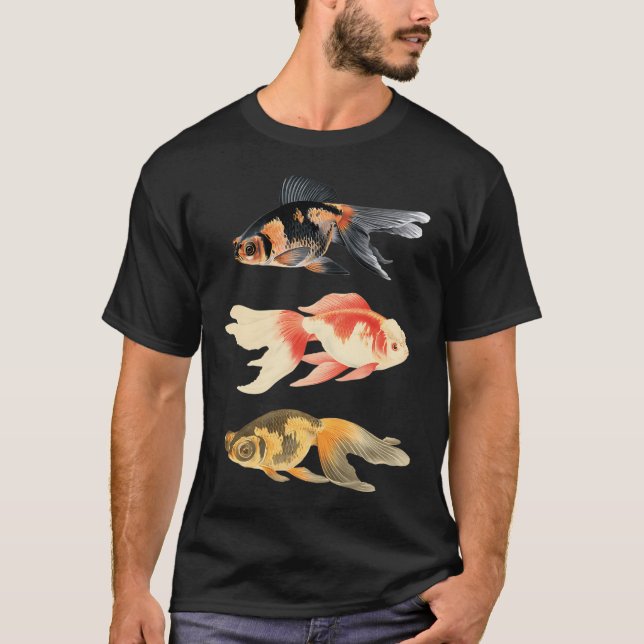 Camiseta Impresión de trío de peces botánicos (Anverso)