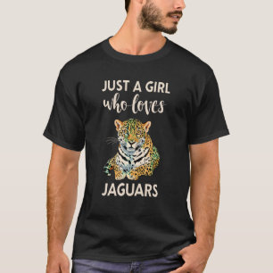 Camiseta Impresión de un Chica que ama a los Jaguars Big Ca
