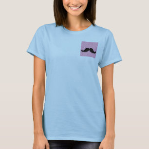 CAMISETA IMPRESIÓN DE UNA PURPURINA ROSA DE MUSTACHE DE COL