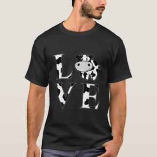 Camiseta Impresión de vaca dulce me encantan las vacas. Hom
