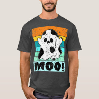 Camiseta Impresión de vaca lunar para hombres Ropa de Hallo