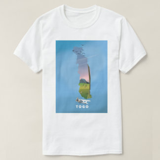 Camiseta Impresión de viaje de mapa africano de Togo