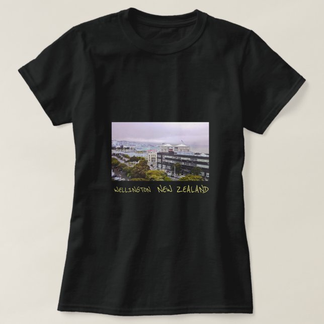 Camiseta Impresión de viaje de Wellington New Zealand (Diseño del anverso)