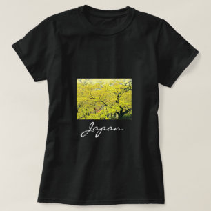 Camiseta Impresión de viaje del árbol de gingko amarillo ja