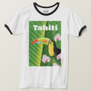 Camiseta impresión de viaje del tucán de Tahití