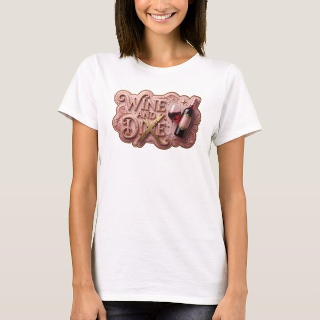 Camiseta Impresión de WINE AND DIXE de oro ingenioso (Anverso)