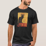 Camiseta Impresión del arte de Le Chat Noir<br><div class="desc">Le Chat Noir puede honrar todo de su camiseta al vaso. Le Chat Noir era un establecimiento de entretenimiento del siglo XIX,  en el distrito bohemio de Montmartre de París y la impresión famosa del arte hizo publicidad del establecimiento.</div>