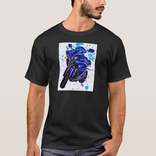 Camiseta Impresión del arte de Yamaha YZF R1 (Anverso)