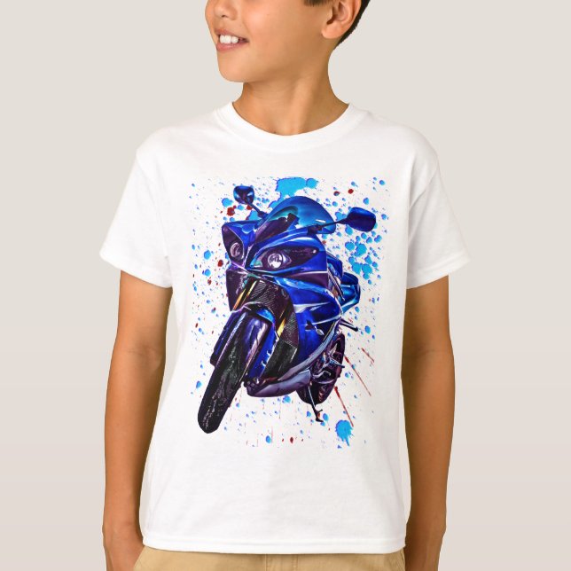Camiseta Impresión del arte de Yamaha YZF R1 (Anverso)