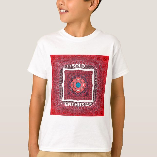 Camiseta Impresión del arte del patrón de Ajrak tradicional (Anverso)