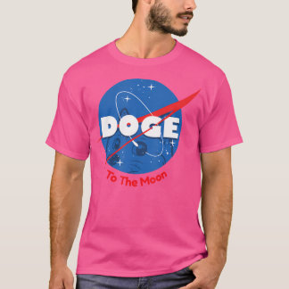 Camiseta Impresión del espacio del perro a la dogecoína de