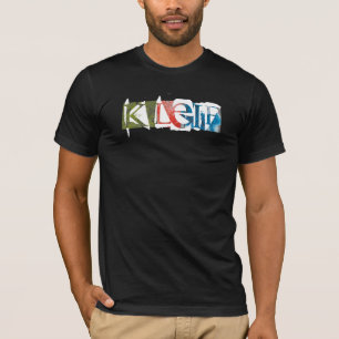 Camiseta Impresión del sello del multiclr de K LEIF