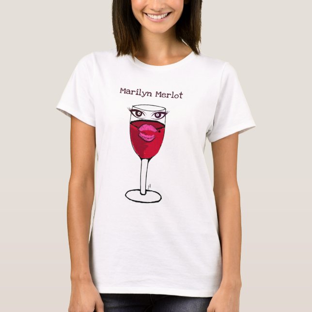 CAMISETA IMPRESIÓN DEL VINO DEL MERLOT DE MARILYN… DE JILL (Anverso)